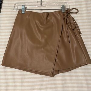 Abercrombie Leather Vegan Skort